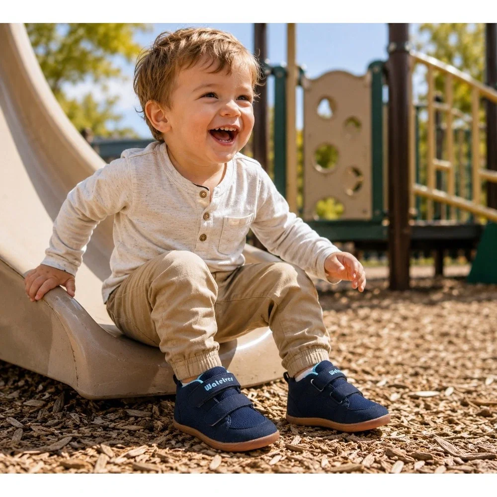 WateLves Wide Barefoot Toddler 10C Blue Zero Drop Minimalist Walking‎ Shoes Kids
